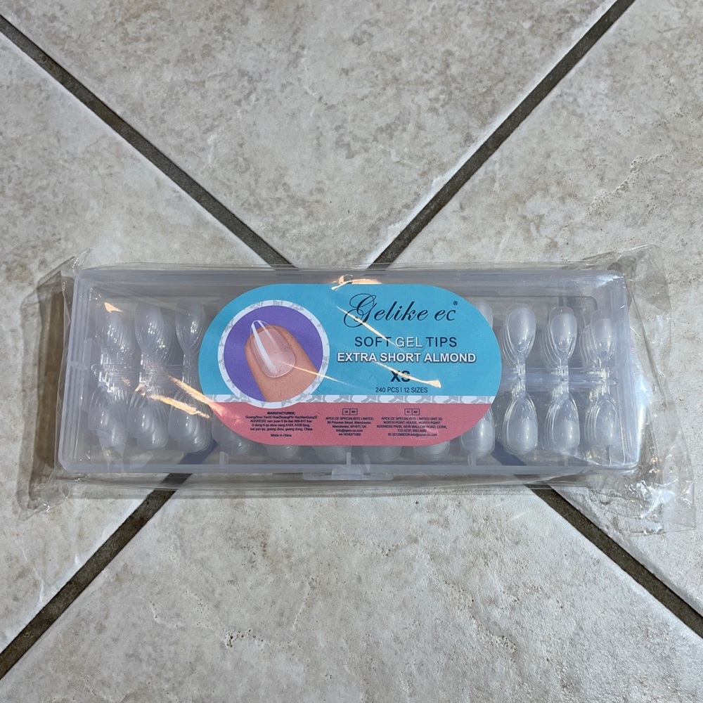 Gelike EC extra short soft gel nail tips kit (ALMOND SHAPE)